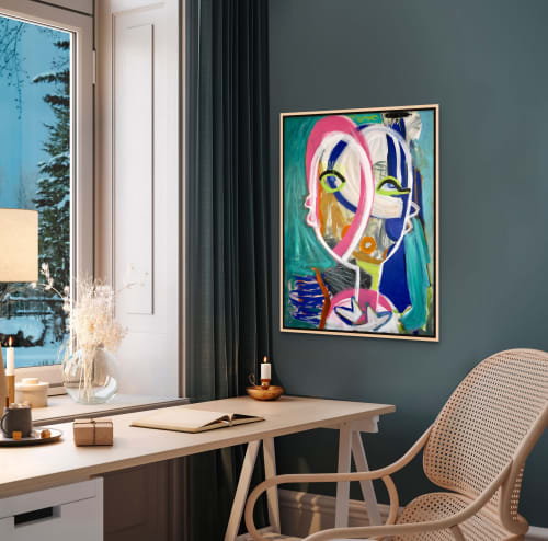 "World Traveler" Original Abstract Painting by Aleea Jaques | Paintings by Aleea Jaques - Aleea Art Studio