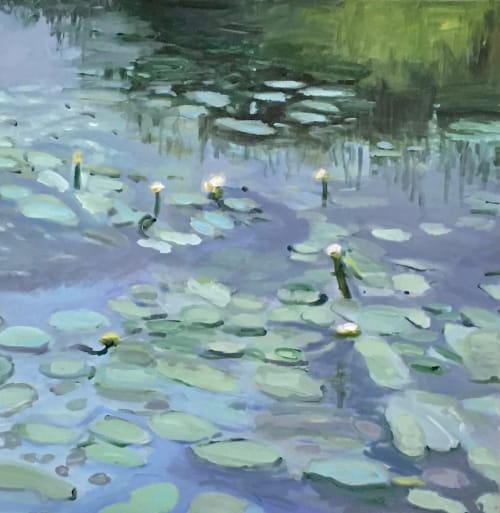 Water Lillies | Oil And Acrylic Painting in Paintings by Lorraine Downey Artist