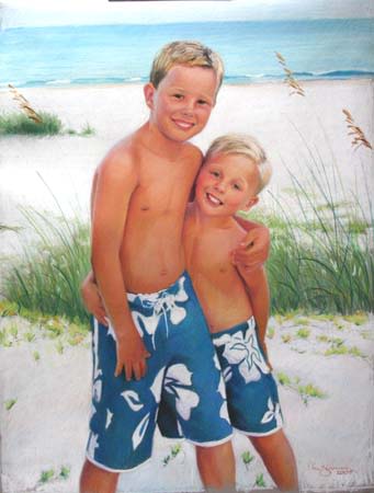 Portrait of 2 Young Boys | Paintings by Lisa Gleim Fine Art