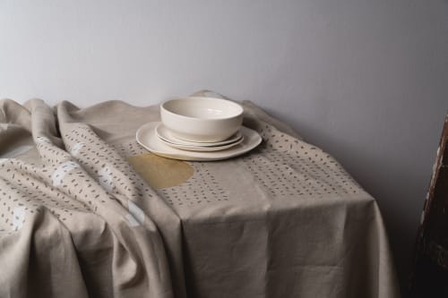 BOJA b Linen Tablecloth + Napkins | Tableware by Vilenica Studio