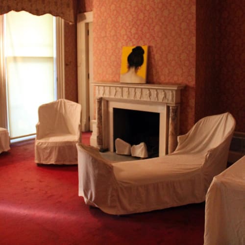 A late frost drifted back | Paintings by Angela Fraleigh | Vanderbilt Mansion in Hyde Park