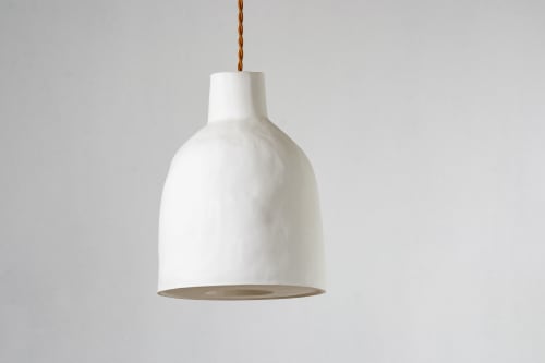 Porcelain Pendant Medium with an opened bottom | Pendants by Bergontwerp