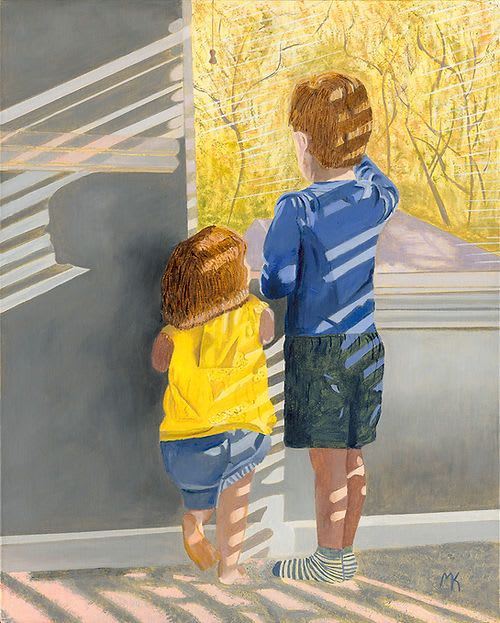 Grandchildren - Vibrant Giclée Print | Prints in Paintings by Michelle Keib Art