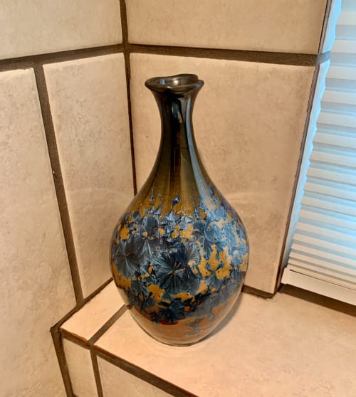 Ember Crystalline Vase | Vases & Vessels by Bikki Stricker