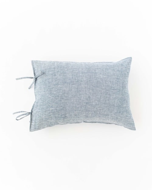 Linen Pillowcase With Ties | Pillows by MagicLinen