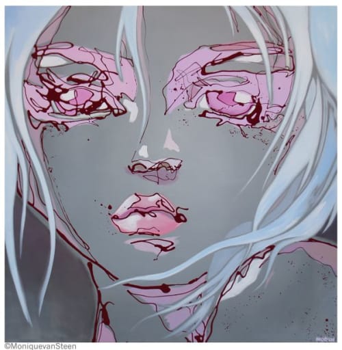 Original pop art Painting "Naomela" (Sold) | Oil And Acrylic Painting in Paintings by Monique van Steen