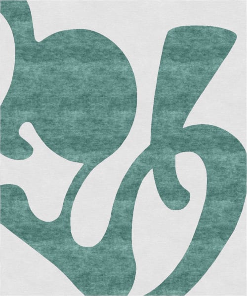 Rug Barcelona Blue/Green Handmade | Area Rug in Rugs by Atelier Tapis Rouge