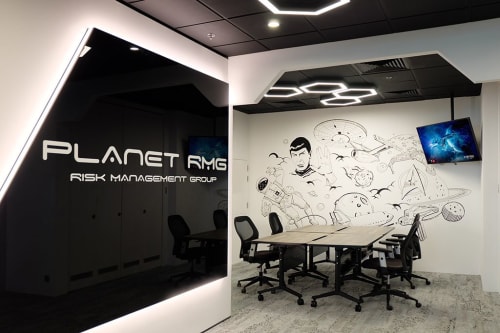 DBS (Risk Management Group) Singapore office art mural | Murals by Just Sketch | Marina Bay Financial Centre Branch in Singapore