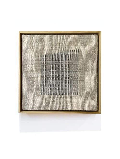 Minimalist Woven Tapestry in Custom Poplar Frame - Medium | Wall Hangings by Cheyenne Concepcion
