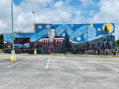 Clarksville's Starry Night | Street Murals by Drafts by Ola