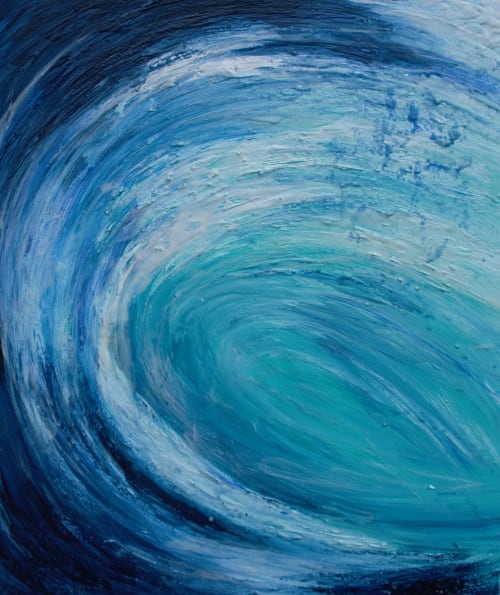 Encaustic Wave 1 | Paintings by Maya Ceramics and Paintings