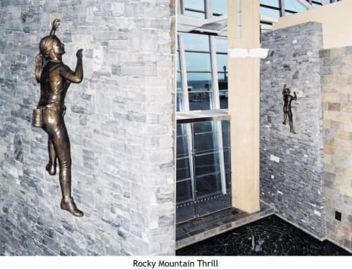 Rocky Mountain Thrill | Public Sculptures by Don Begg / Studio West Bronze Foundry & Art Gallery | Calgary International Airport in Calgary