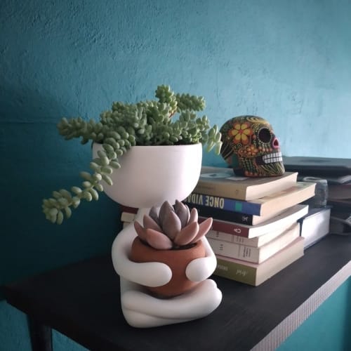 Robert Zen Plant Pot - White | Vases & Vessels by Estudio Floga