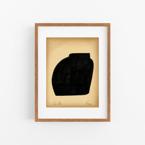 Forms. 07 - Gouache painting on vintage paper | Paintings by forn Studio by Anna Pepe