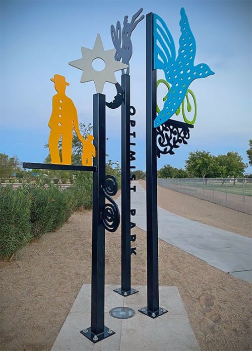 Signs and Symbols | Public Sculptures by John Randall Nelson | Optimist Park in Tempe