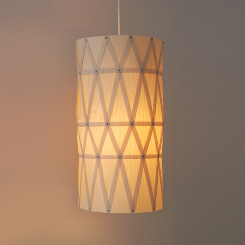 Wood Veneer Light Cylinder 33 | Pendants by ADAMLAMP