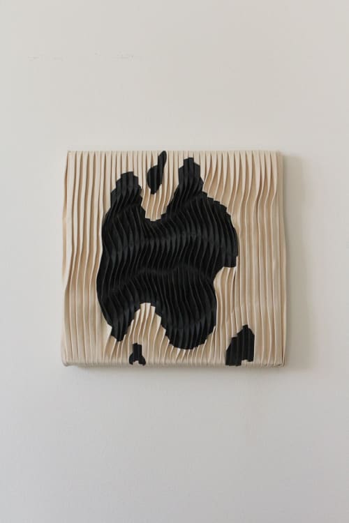 Painted Pleated Wall Sculpture | Wall Hangings by andagain