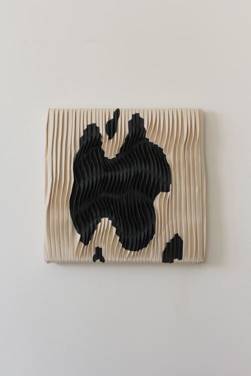 Painted Pleated Wall Sculpture