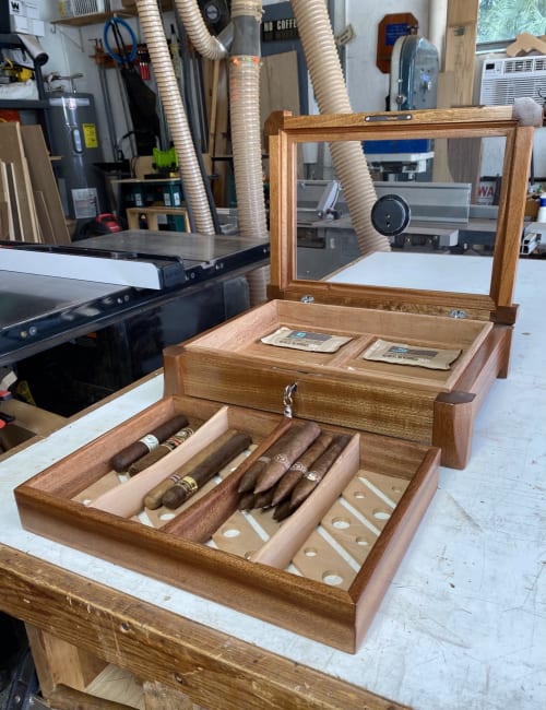 Handcrafted Cigar Humidor by Robert Wolfkill. | Tableware by Wolfkill Woodwork