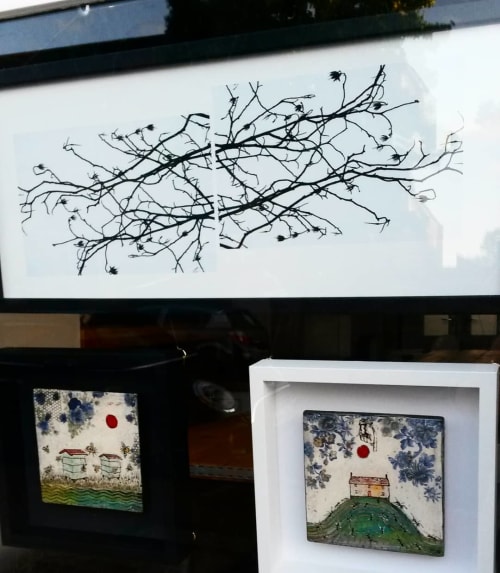 Tulip Tree Diptych | Wall Hangings by Louise Ward Art | Fifty Seven in London