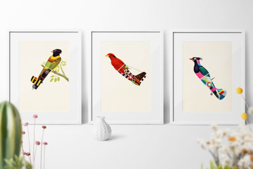 Aerofauna | Oil And Acrylic Painting in Paintings by Valero Doval