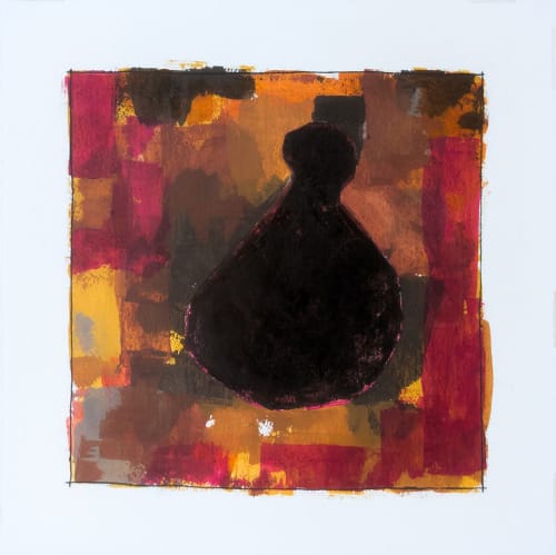 Vessel #01 — Contemporary Abstract Acrylic on Paper (15×15) | Paintings by Vincent Salvati – Contemporary Abstract Painter | NJ