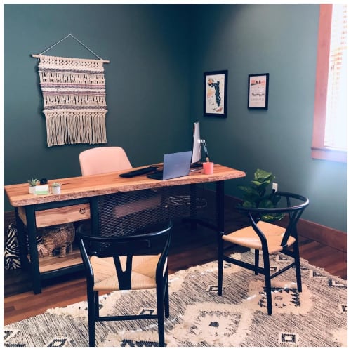 Custom Pink and Grey Macrame Weave | Macrame Wall Hanging in Wall Hangings by Oak & Vine | Downtown in Lakeland