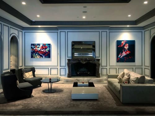 "Gliding through the Folds" & "Kaleidoscopic Kyoto: Origami Aka Maiko" | Paintings by Shan Richards | InterContinental Sydney Double Bay in Double Bay