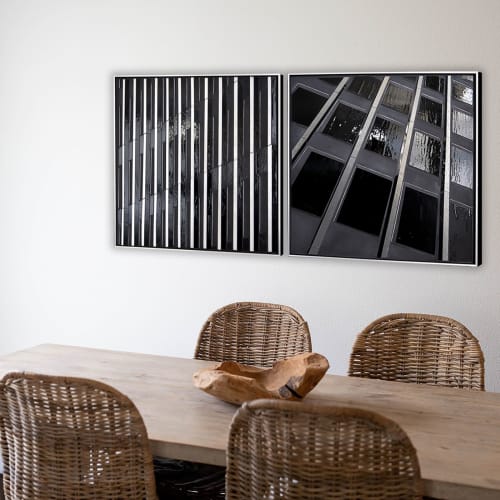 REFLECT 1.43 black grid | Wall Hangings by Heather Hancock