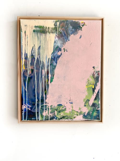 "River of Petals" Original Painting | Oil And Acrylic Painting in Paintings by Jessalin Beutler