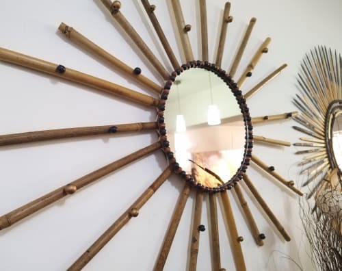 Decorative Mirror ,Bamboo Mirror, Ornament Mirror | Decorative Objects by Magdyss Home Decor