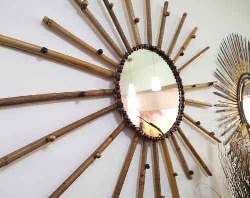 Decorative Mirror ,Bamboo Mirror, Ornament Mirror | Decorative Objects by Magdyss Boutique