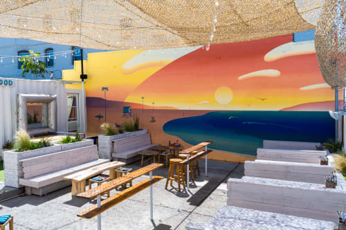 The Waterfront Venice Mural | Murals by Maxwell McMaster | The Waterfront Venice in Los Angeles