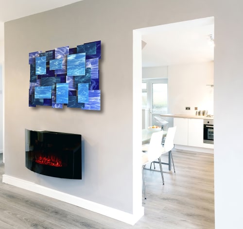 "Cascade XLAP" Glass and Metal Wall Art Sculpture | Wall Sculpture in Wall Hangings by Karo Studios
