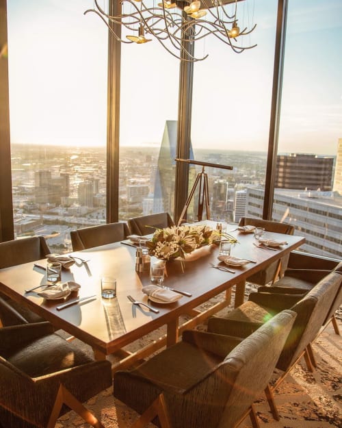 Bookmatch Table | Tables by Urban Timber Harvest | Tower Club - Dallas in Dallas