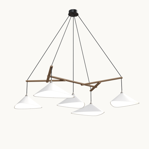 Emily Group of Five Pendant Light – White Semi-Matte | Pendants by MOSS Objects