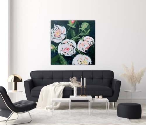 "Flourishing" Floral Peony Painting | Paintings by Mandy Martin Art