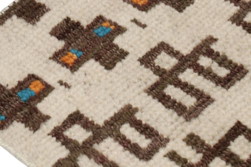 Rug & Kilim’s Moroccan Geometric Scatter Rug in Beige-Brown | Rugs by Rug and Kilim