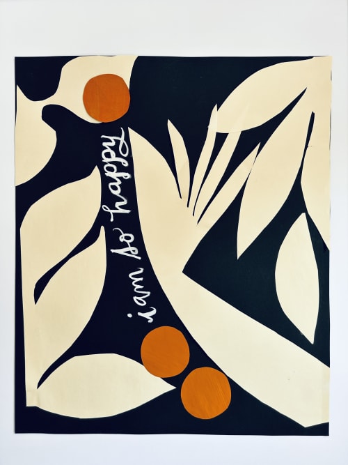 I'm So Happy | Collage in Paintings by Cyrille Gulassa