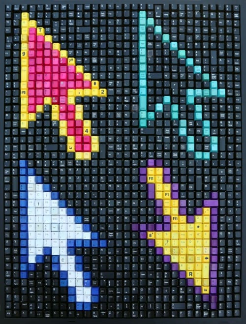 What are you pointing at? (color options) | Mixed Media by Erik Jensen Art