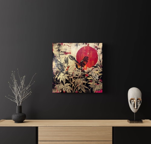 Secret garden, small painting | Mixed Media by Oplyart