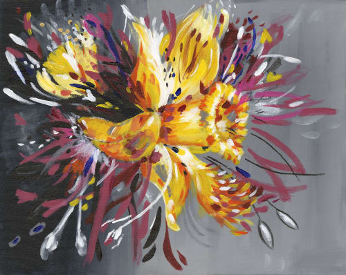 Daffodil Surprise | Oil And Acrylic Painting in Paintings by Judy Century Art