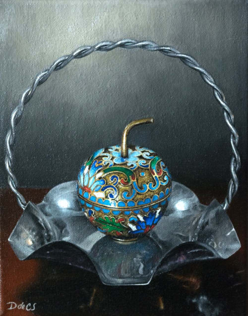 Cloisonné Apple Painting | Paintings by Daniela de Castro Sucre - DanielaPaints