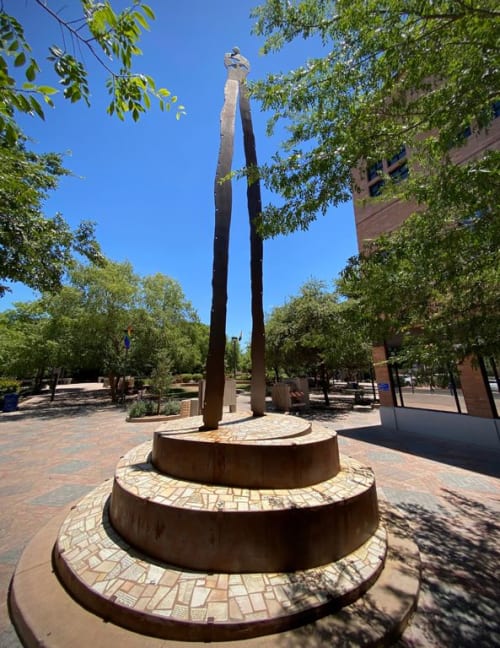 Harry Above the Crowd | Public Sculptures by John Randall Nelson | Tempe City Hall in Tempe