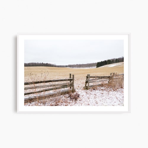Serene winter landscape photography print, 'Quebec Farmland' | Photography by PappasBland