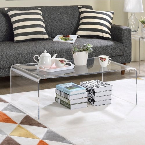 Acrylic coffee table 48" x 18" x 18" made of .750" Acrylic | Tables by PlasticMart