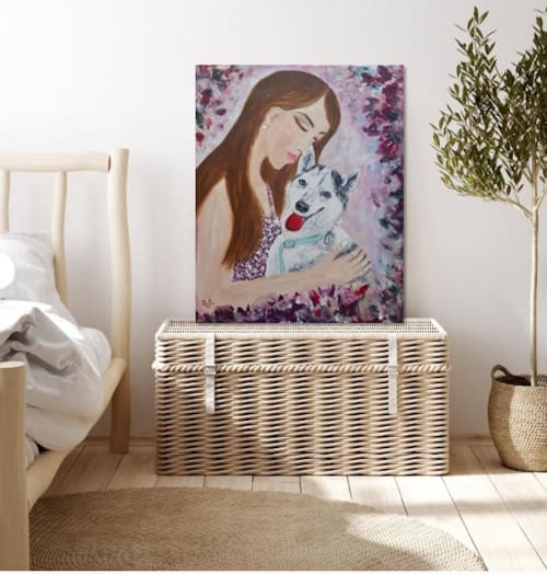 Kiah | Oil And Acrylic Painting in Paintings by Elena Parau