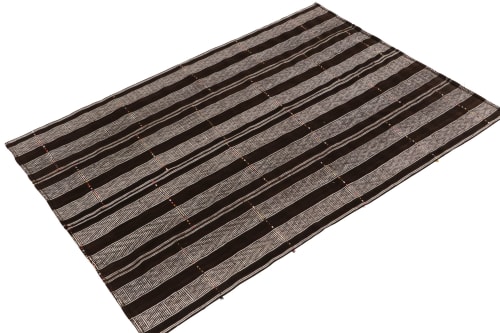 Vintage Turkish Kilim rug in all over Brown, Black & White | Area Rug in Rugs by Rug and Kilim