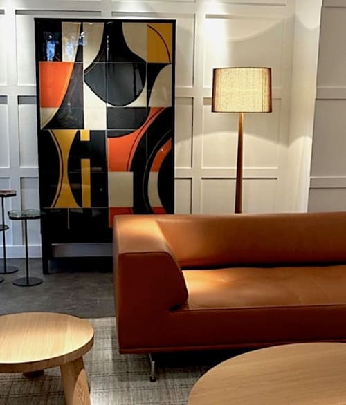 Bossa Armoire by Morgan Clayhall – Mixed Media Art on Doors | Storage by Morgan Clayhall Inc