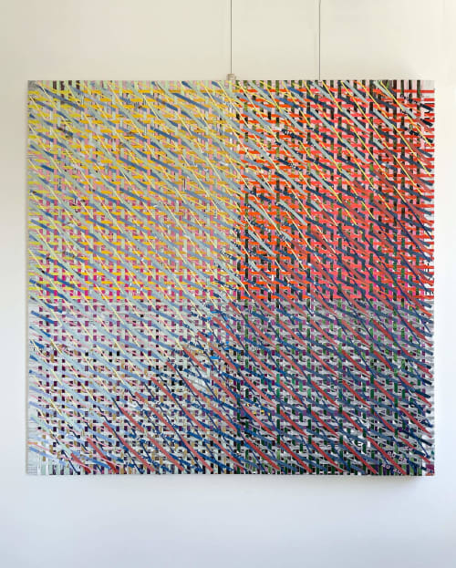 paper weaving collage | Mixed Media by Paola Bazz